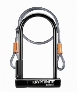 Keeper 12 Standard U-Lock with 4 foot Kryptoflex cable Sold Secure Silver